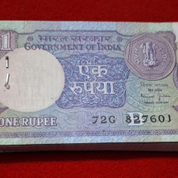 ONE RUPEE PACKET SIGNATURE BIMAL JALAN SERIAL NO. 827601