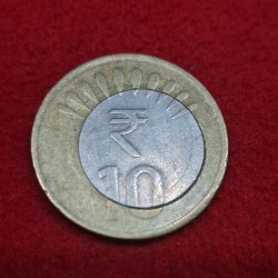 10 Rupee Off Centre Error Coin #2