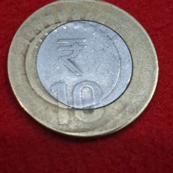 10 Rupee Off Centre Error Coin #4
