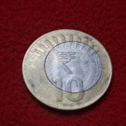 10 Rupee Off Centre Error Coin #5