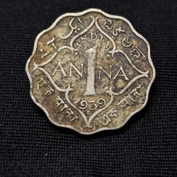 1 ANNA 1939 GEORGE VI KING EMPEROR COIN