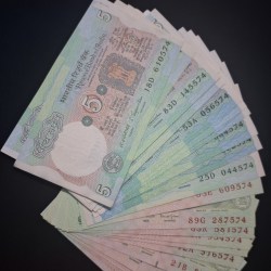 5 RUPEE SIGNATURE SET GEM UNC CONDITION RARE TO FIND ALL NOTE ENDING SAME LAST THREE DIGIT 574