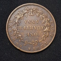 Alternative view of ONE QUARTER ANNA EAST INDIA COMPANY YEAR 1858