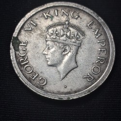 ONE RUPEE 1947 GEORGE VI KING EMPEROR