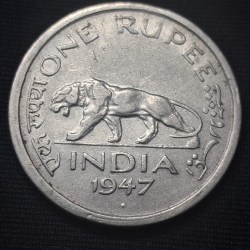 ONE RUPEE 1947 GEORGE VI KING EMPEROR