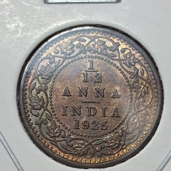 1/12 ANNA 1925 CALCUTTA MINT GEORGE V KING EMPEROR COIN