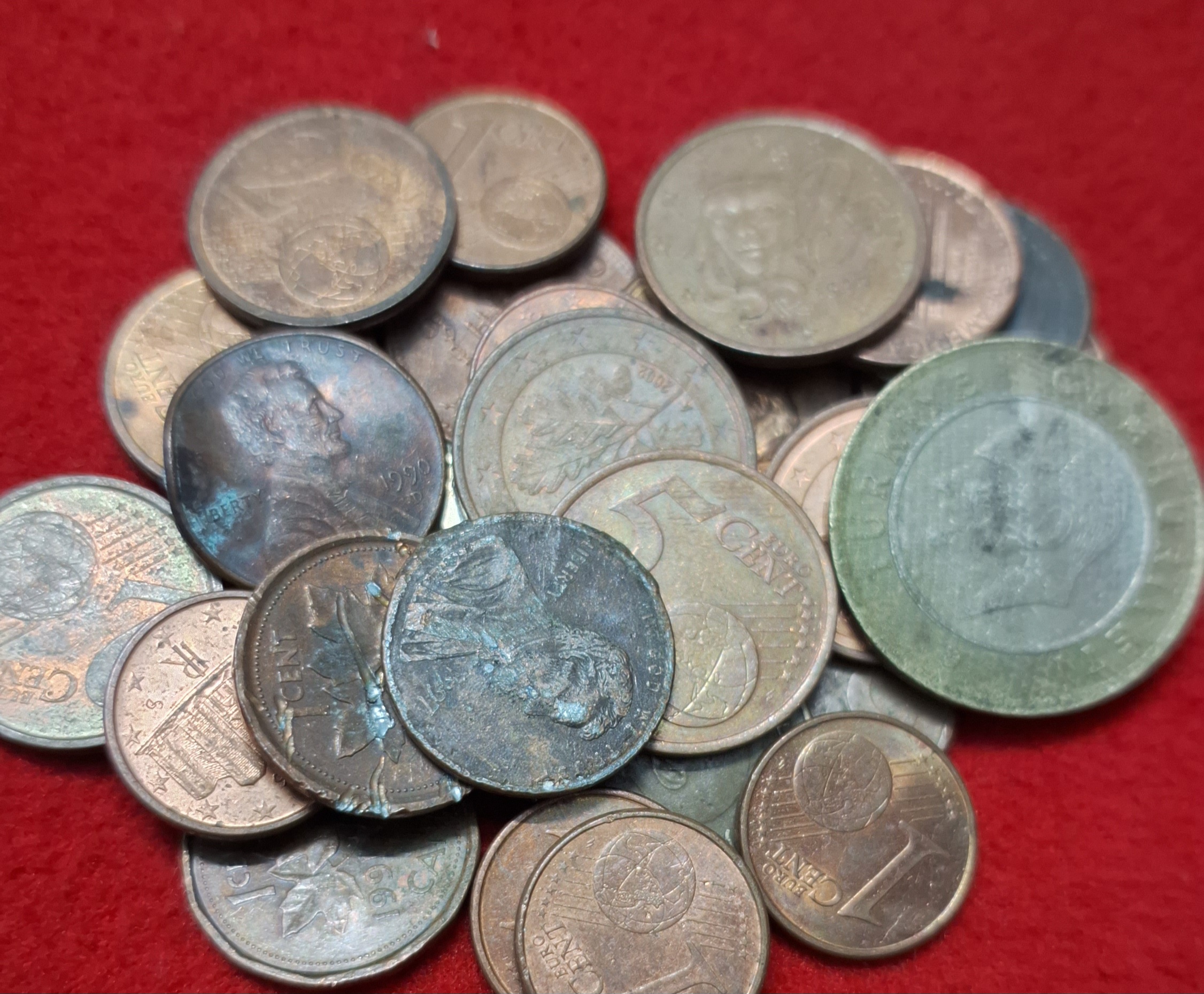 FOREIGN COIN MIX LOT OF 30 COINS