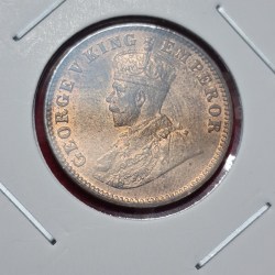 Alternative view of ONE QUARTER ANNA 1917 GEORGE V KING EMPEROR COIN