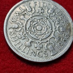 Alternative view of FLORIN 2 SHILLING COIN