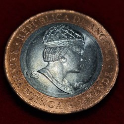 Alternative view of ANGOLA 20 KWANZAS COIN GEM UNC CONDITION COIN