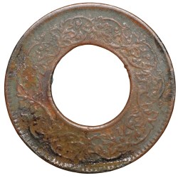 Alternative view of Copper 1 Pice of George VI(AD 1943) of Bombay Mint Round Crown Type Scarce