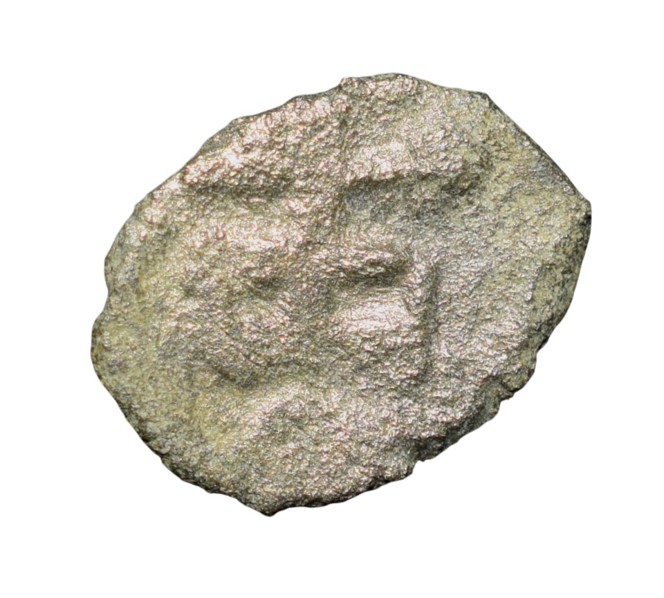 Copper-Alloy Coin of Magh Dynasty of Kausambhi (3rd Cen. AD) with Tree Railing Fractional Uniface