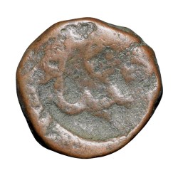 Copper 1/2 Paisa of Cambay State(17th - 18th Cen. AD) with 'Shah' Counter Mark & Gujrati Inscription KM Y3 Very Rare