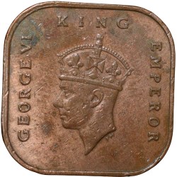 Bronze 1 Cent of George VI (AD 1945) from Malaya British Commonwealth
