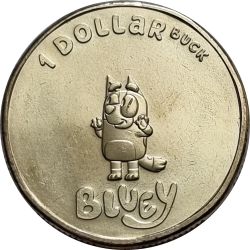 Alternative view of Australia, 1 Dollar, 2024, 2 coin set, Bluey, UNC Condition.