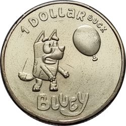 Australia, 1 Dollar, 2024, 2 coin set, Bluey, UNC Condition.