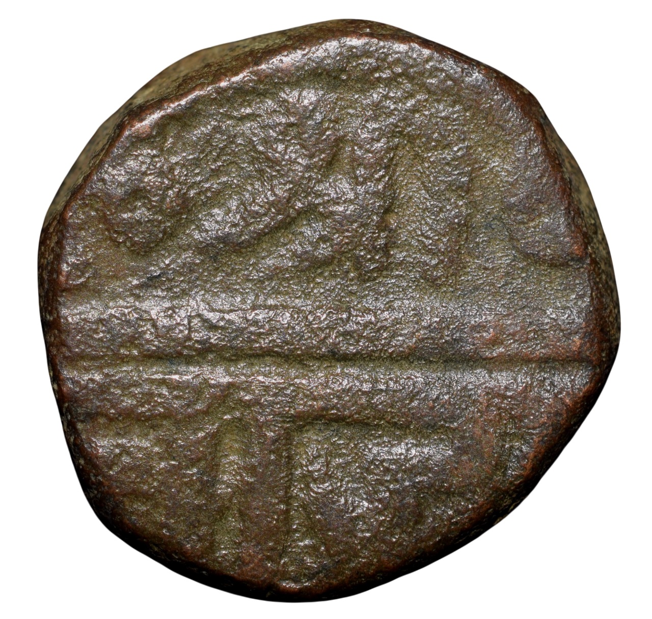 Copper Paisa of Chhatrapati series (17th Cen. AD) of Maratha Confederacy Rare - Image 2