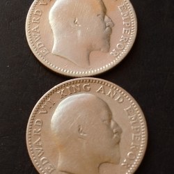 🔥🔥Silver EDVARD SET 2 . Pieces 🔥🔥 BRITISH INDIA 🇮🇳 ALL FULLY SILVER EDWARD SET 1/2 ₹ HALF ruppee 🎉🎉 2 DIFFERENT YEAR 🎉🎉1907/10. EXCELLENT CONDITION AS IMAGES Same and similar piece available