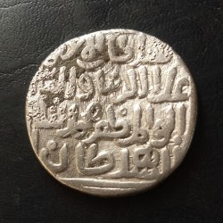 Alternative view of SILVER TANKA Delhi Sultanate, Khilji Dynasty, Ala ud-din Muhammad Khilji (AH 695-715/1296-1316 AD), Hadrat Delhi Mint Obv: al-sultan al-a'zam 'Ala' ud dunya wa'l din abu'l muzaffar Muhammad Shah al-sultan, Rev: sikandar al-thani yamin al khilafa nasir amir ul mu'minin, within a circle about very fine, Rare. EXTREMELY RARE EXCELLENT CONDITION AS IMAGES. Same and similar piece available