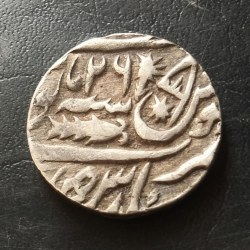 SILVER INDIA🇮🇳 PRINCELY STATE AwADH Mark fish 🐠🐟 1 ₹ ruppee SILVER🥈 WEIGHT 11GM EXCELLENT CONDITION. Same and similar piece available