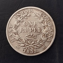 Alternative view of SILVER🥈BRITISH INDIA YEAR 1835 RARE One RUPEE KING 👑 WILLIAM. rare EAST INDIA COMPANY CONDITION. As IMAGES Same and similar piece available