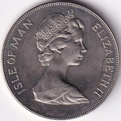 Alternative view of Isle of man 1 Crown 1978 Queen Elizabeth II Copper Nickel 38.5 mm Unc Coin