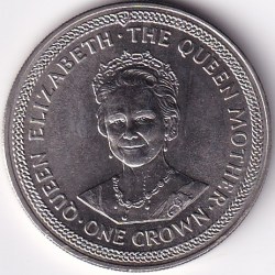 Isle of man 1 Crown 1985 Queen Elizabeth II Copper Nickel 38.5 mm Unc Coin
