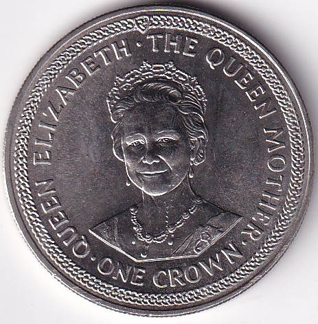 Isle of man 1 Crown 1985 Queen Elizabeth II Copper Nickel 38.5 mm Unc Coin