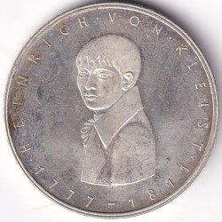 5 Mark 1977 Heinrich von Kleist Germany Silver Unc Coin