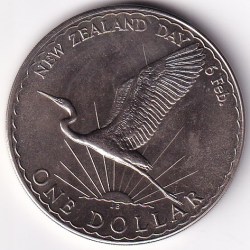 New Zealand One Dollar 1974 Elizabeth II 38.61 mm Copper Nickel Unc Coin Rare