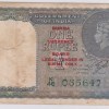 British India Burma Overprint 1 Rupee 1940 CE Jones Signature Very Fine Note #9