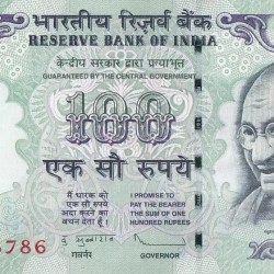 D Subbarao 100 Rupees Holy 786 Ending Unc Note Rare