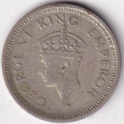 Alternative view of Large 5 Quarter Rupee of 1945 British India Rare Silver Coin #2