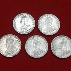 Alternative view of 1/4 RUPEE SILVER GEORGE V 1934 CALCUTTA MINT