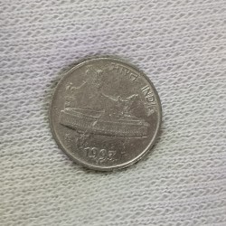 50 Paise FSS India Rare Coin 1993 Hyderabad Mint