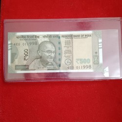 500 Rs Rare Extra Paper Error Note 2021 Year Gem Unc Condition RBI Error Note 011998
