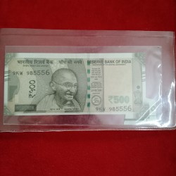 500 Rs Large Extra Paper Error Note Ex Rare Note 2018 Year RBI Mistake Note 985556