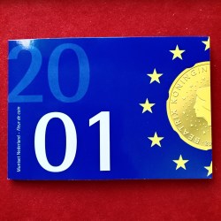 Nederland Queen BEATRIX KONINGIN Muntset Nederland F.D.C. 2001 Year Coin Mint Set