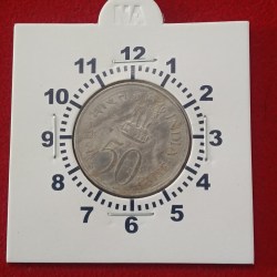 50 Paise Copper Nickel Scare 1"o Clock Error Coin National Integration 1982 Year Bombay Mint RBI Mistake Coin