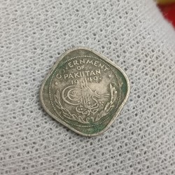 Alternative view of Rare Half Anna Government of Pakistan 1949 Year Coin