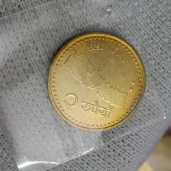 Alternative view of Rare Old Two Rs Bronze Coin Nepal Coins Janki Mandir 20 Pcs Given Unc Condition