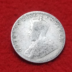 Alternative view of RARE 1/4 SILVER RUPEE GEORGE V 1915 BOMBAY mint