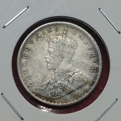 Alternative view of HALF RUPEE SILVER GEORGE V 1930 CALCUTTA MINT