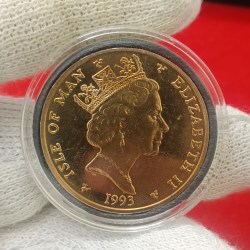 Alternative view of Elizabeth Five Pounds World Champion Isle of Man 1992 Year Proof Coin