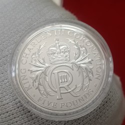 Alternative view of Rare King Charles Bailiwick of Jersey 5 Pounds 2023 Year King Charles III Coronation Proof Coin