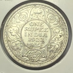 Alternative view of British India George V One Rupee 1922 Silver Coin Bunc Rare
