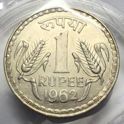 1 Rs 1962 Copper Nickel Coin UNC