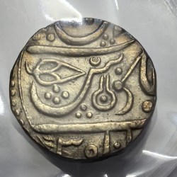 Princely States Indore Rupee Ahalya Bai Leaf And Shivalingam Shivling Silver Coin High Grade