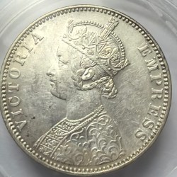 British India Victoria One Rupee 1900 Silver Coin Bunc Rare