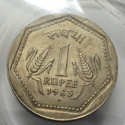 1 Rs 1983 Mumbai Mint Coin Rare